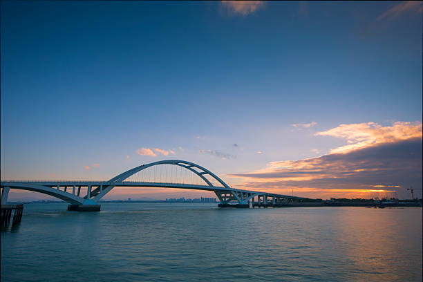 istock Xian wuyuan bridge at dawn 614496804