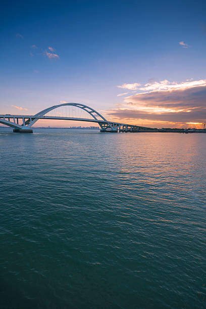 istock Xian wuyuan bridge at dawn 614497158