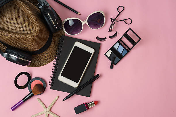 istock woman makeup and accessories isolated on pink background 614497974
