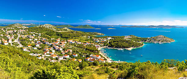 istock Drage Pakostanske panoramic aerial view 614498150