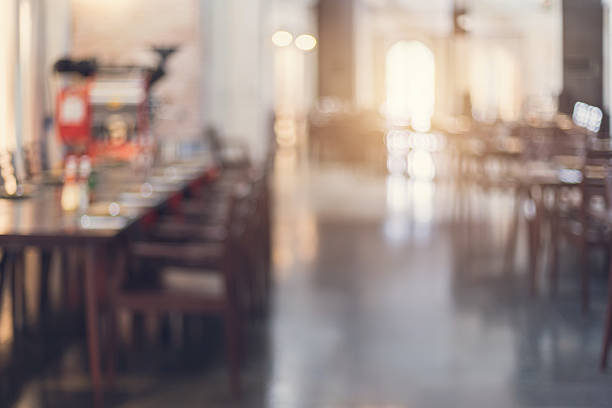 istock Abstract blurry defocused image of restaurant interior 614498744