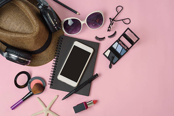 istock woman makeup and accessories isolated on pink background 614498802