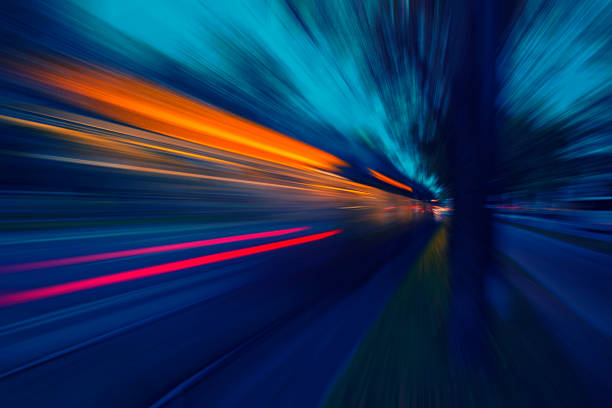 istock colorful light trace from night traffic in the city 614503312