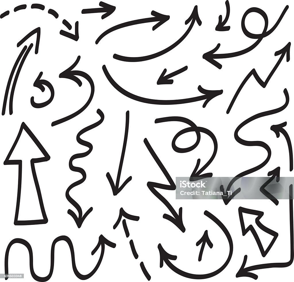 arrows Vector drawn arrows Arrow Symbol stock vector