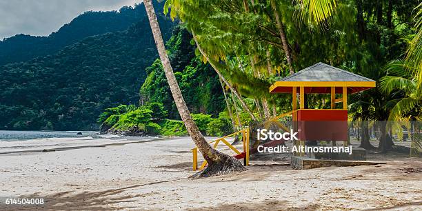 Maracas Beach Trinidad And Tobago Lifeguard Cabin Empty Beach Stock Photo - Download Image Now