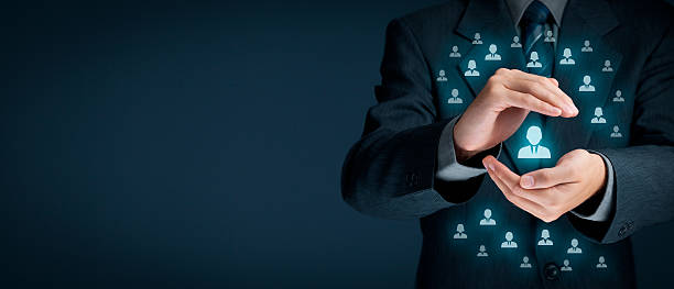 Customer service Customer service and care, patron protection, customer personalization, individual customer, care for employees, CRM, social customer service, customer retention, customer relationship, marketing niche segmentation concepts. Wide banner composition. multi level marketing stock pictures, royalty-free photos & images