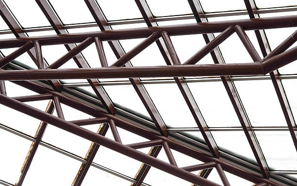istock The glass roof structure of a conservatory. 614506580