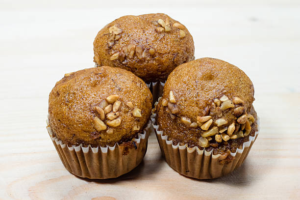 istock Banana cake on wood background 614506838