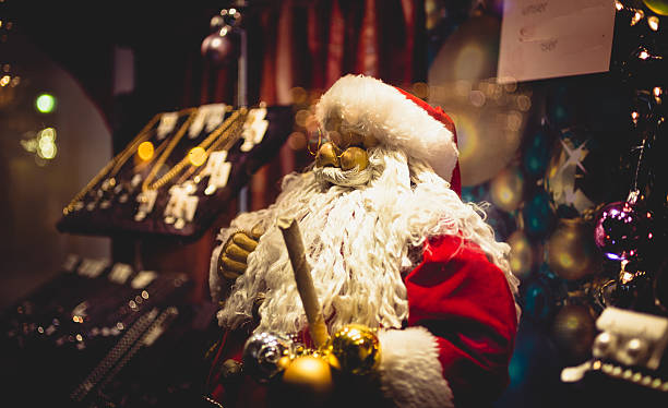 istock Santa Claus statue with big white beard 614508050