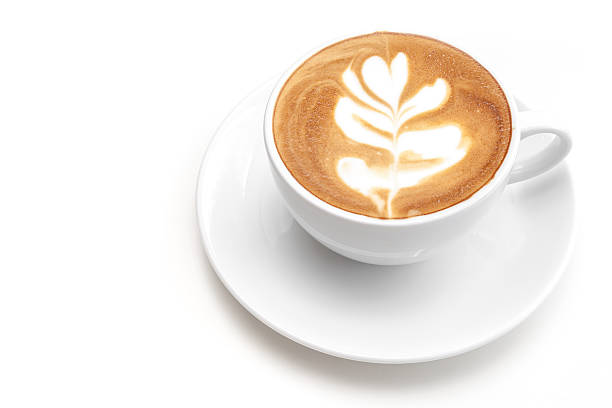 istock cup of cafe latte on white background 614509104