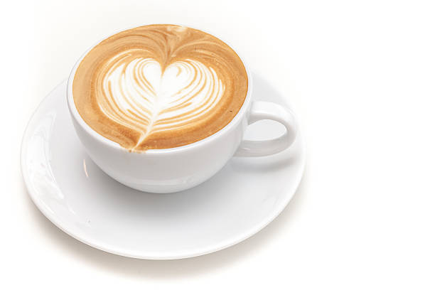 istock cup of heart shaped latte art on white background isolated 614514450