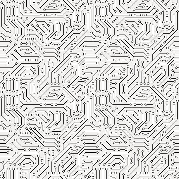 Computer circuit board. Seamless pattern. Computer circuit board. Seamless pattern. Vector illustration electricity patterns stock illustrations