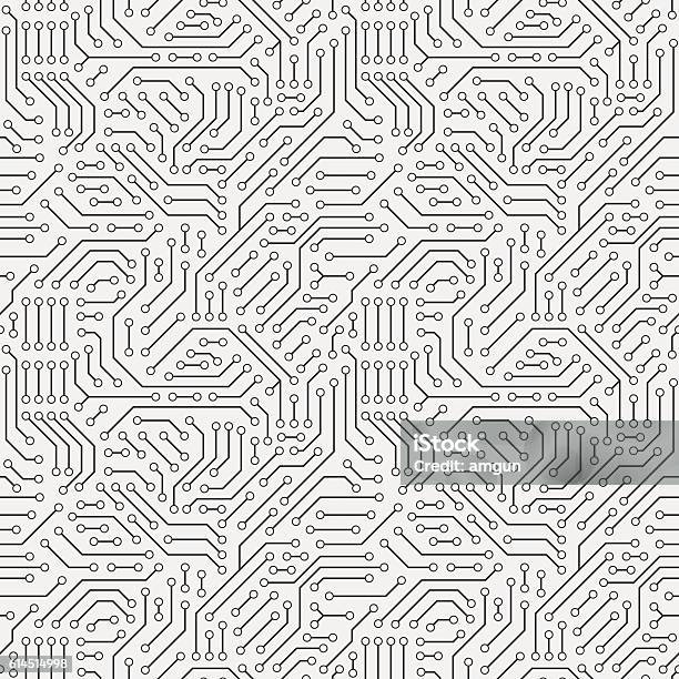 Computer Board Circut Pattern Computer Circuit Board Seamless Pattern Stock Illustration - Download ...