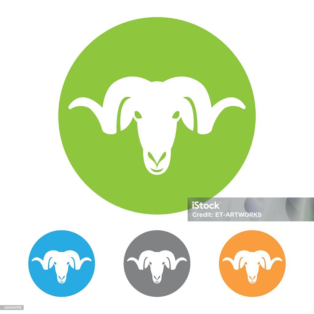 Ram head icon Ram head icon. Eps10 vector illustration with layers (removeable). Pdf, png and high resolution jpeg file included (300dpi). Mountain Goat stock vector