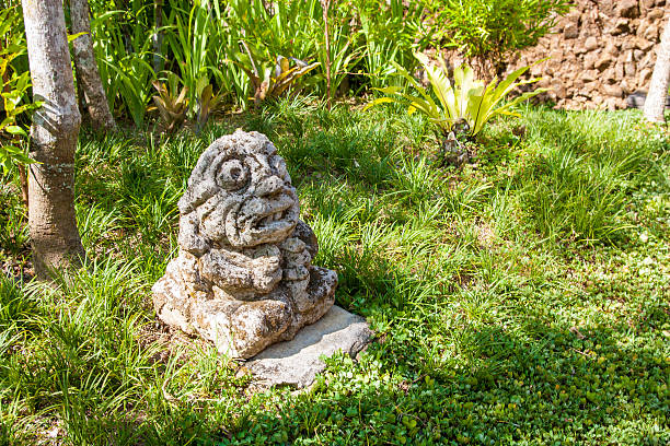 Cherub hiding its face from seeing something scary, Myrtles Plantation, St. Francisille, Louisiana, USA