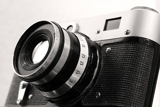 istock Vintage russian camera in sepia 614521110