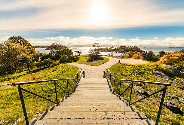 Beautiful landscape panorama in autumn (Helsinki)