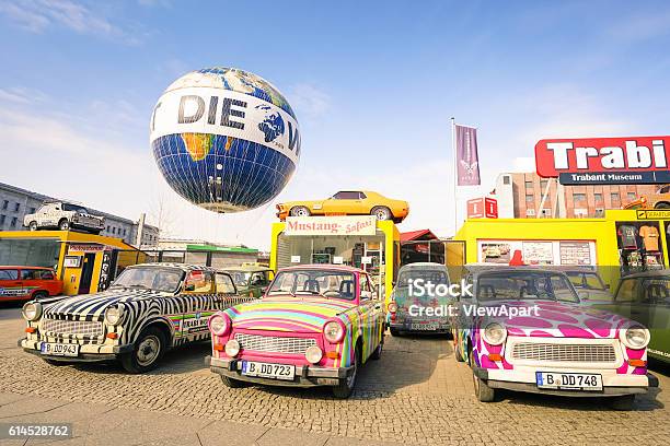 Vintage Trabant Cars W Trabi Museum In Berlin - zdjęcia stockowe i więcej obrazów 1960-1969 - 1960-1969, Berlin, Berlin Wschodni