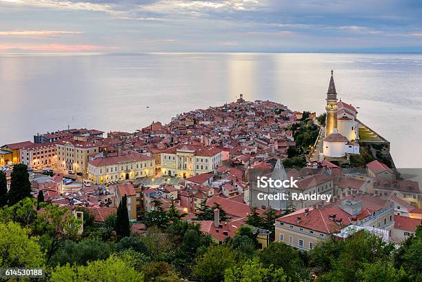 Adriatic Sea And City Of Piran Stock Photo - Download Image Now - Piran, Slovenia, Adriatic Sea