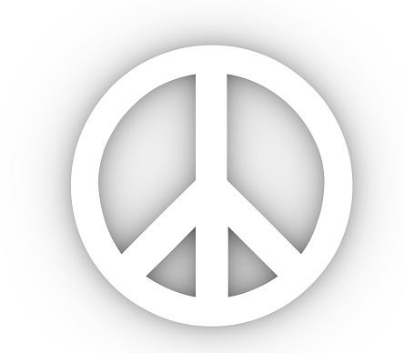symbol of Peace and Love 3D modeling with white background