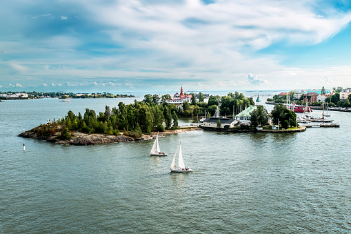 The harbour of Helsinki.Finland.