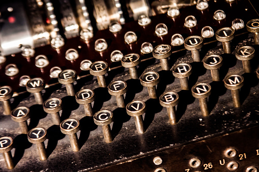 Enigma cypher machine keyboard