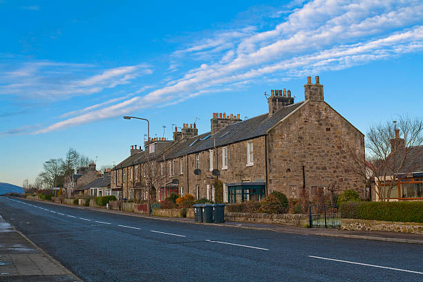 Street in Roslin, picturesque village in Midlothian, Scotland Street in Roslin, picturesque village in Midlothian, Scotland midlothian scotland stock pictures, royalty-free photos & images