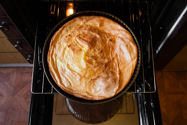 istock Cottage cheese casserole in the oven 614604470