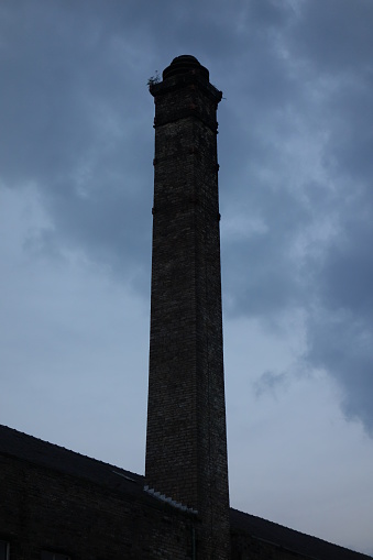 Mill chimney, Cononley, North Yorkshire, UK, 15/10/2016.