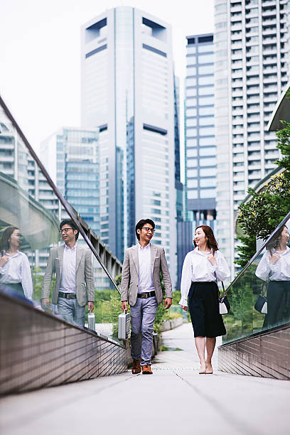 istock Image of Japanese business people after work 614607624