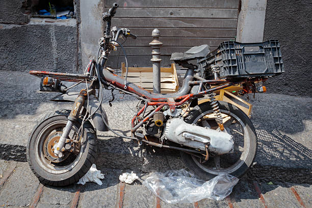 istock Makeshit motorcyle in Catania, Sicily 614608524