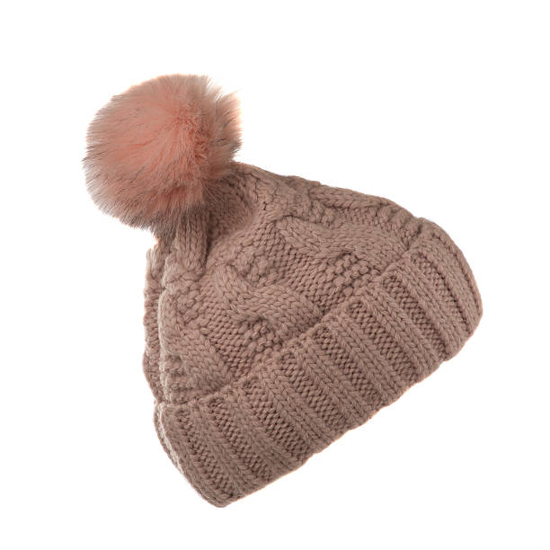 istock knitted hat isolated on white background .hat with pompon 614608772
