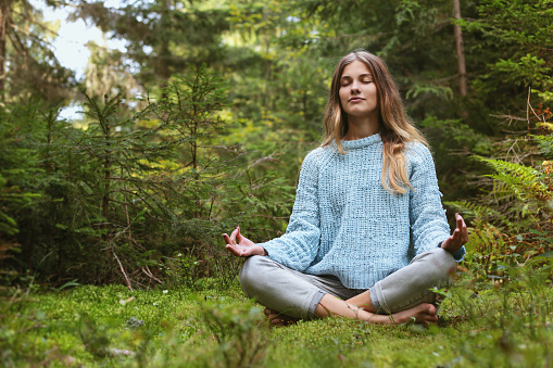 yoga, meditation and relaxation in the nature