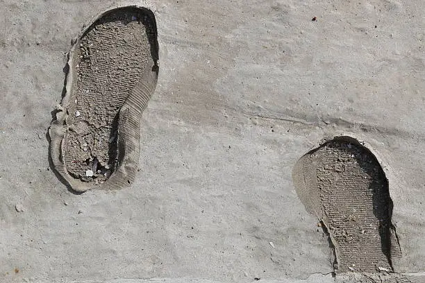 Photo of Footmarks in the Concrete