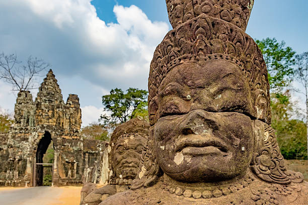 istock South gate to Angkor Thom in Cambodia 614612718