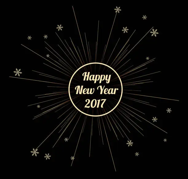 Vector illustration of Happy New Year 2017 Background for your Christmas