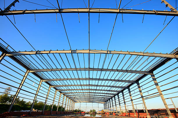 istock The construction of steel structure 614618950