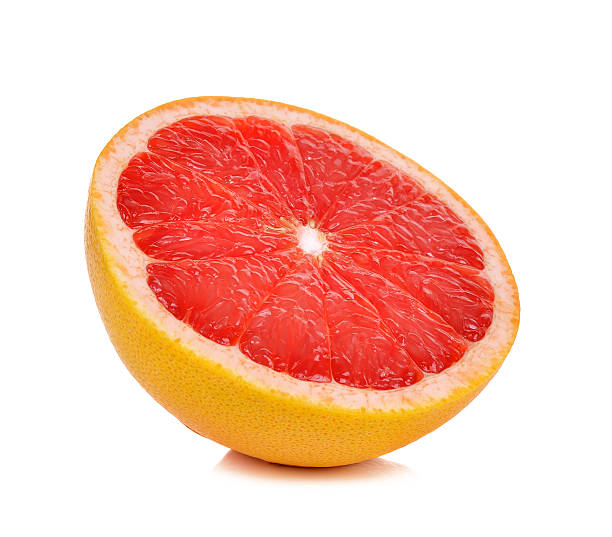 istock Half of Grapefruit isolated on the white background 614620484
