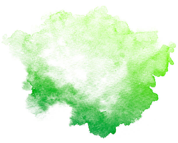 istock Abstract green watercolor background. 614623328