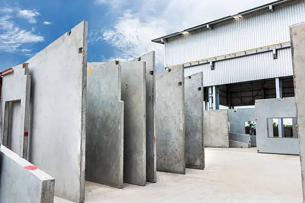Precast concrete wall panel for construction building in factory