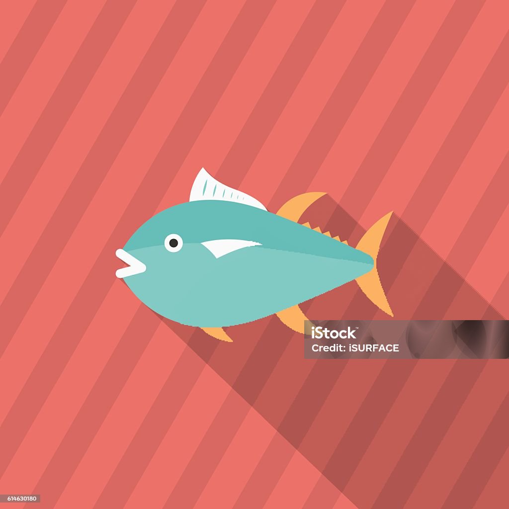 Tuna Icon Vector Flat Long Shadow Design Eps10 Stock Illustration -  Download Image Now - Animal, Animal Wildlife, Atlantic Ocean - iStock