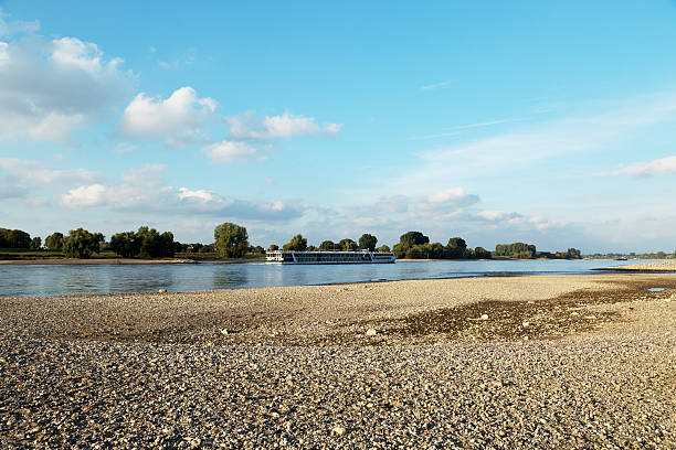 River Cruise Boat at River Rhine / Duesseldorf