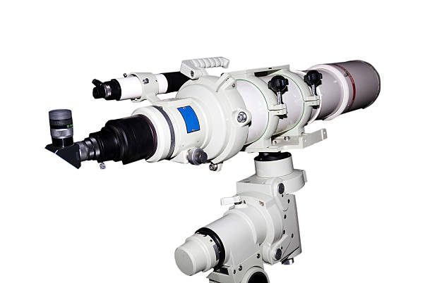 istock Telescope isolated on white background with clipping path 614634288