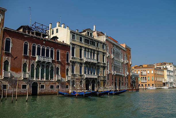 istock Gondolas and beautiful classical buildings on the Grand Canal 614635106