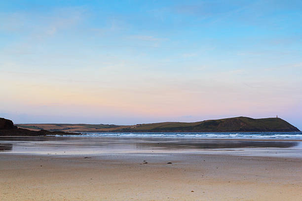 istock Early morning view over the beach at Polzeath 614635342