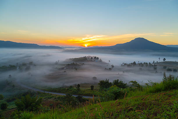 istock Sunrise at the mountain view11 614636350