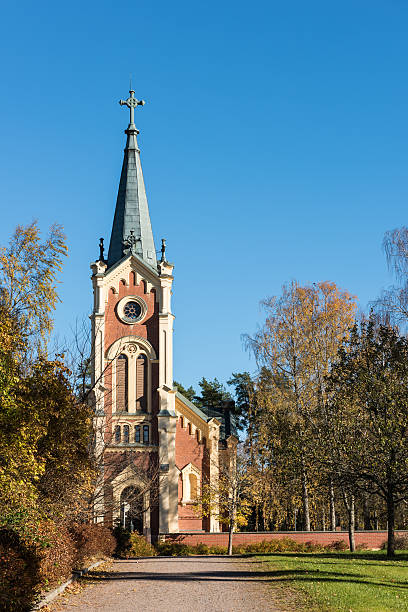istock Old church on a sunny day 614637498