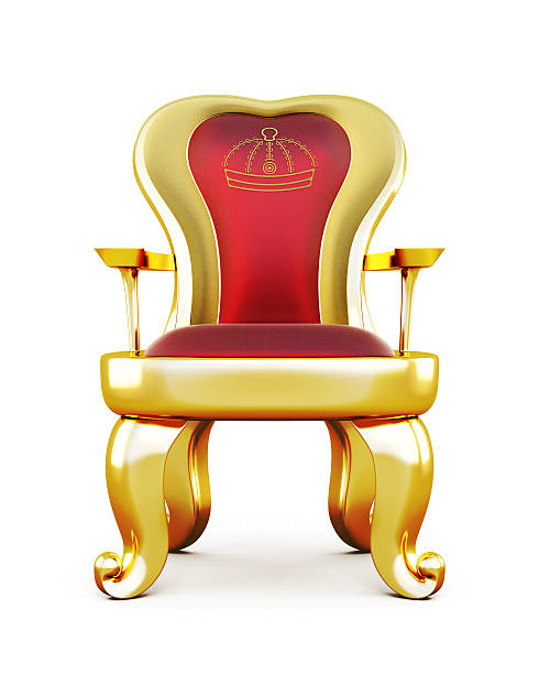 istock Throne with red velvet upholstery. 614639000