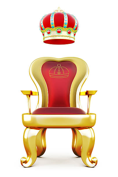 istock Golden throne with a crown at the top. 614639072