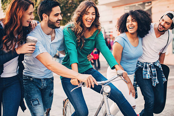 istock Friends having fun outdoors 614639908